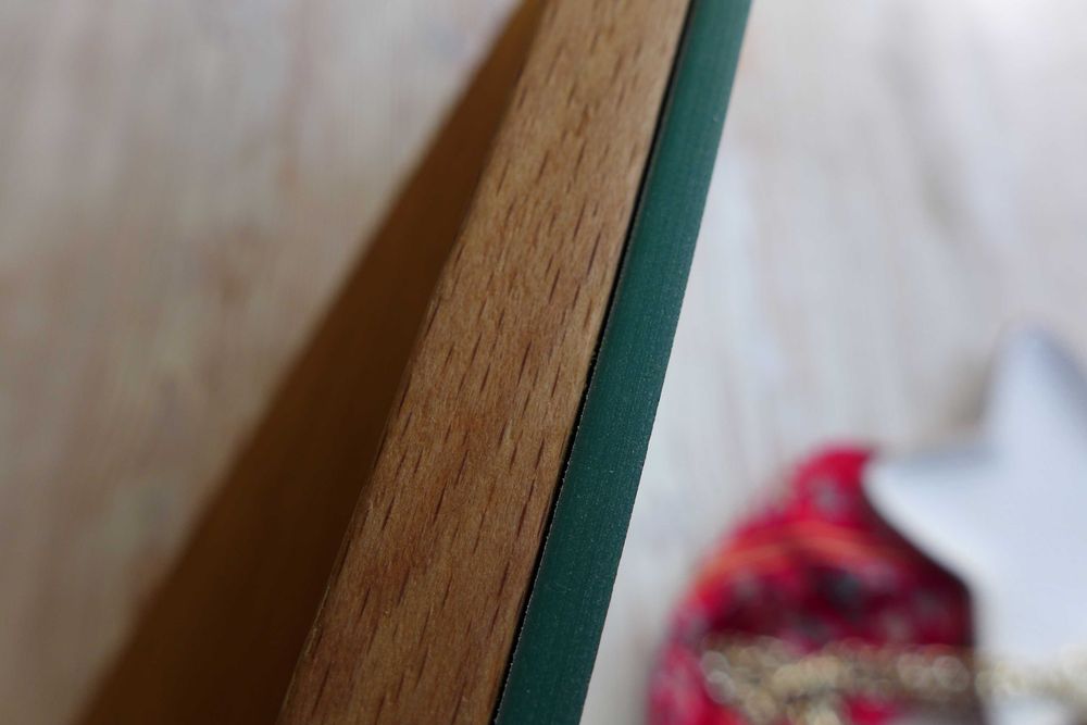 HUBSCH duńskie lusterko kosmetyczne 30X25cm dębowe lustro na toaletkę