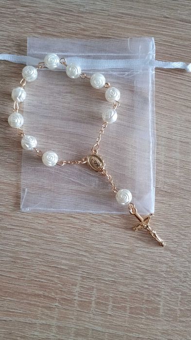 Dziesiątka różańca -elegancka pamiątka + woreczek