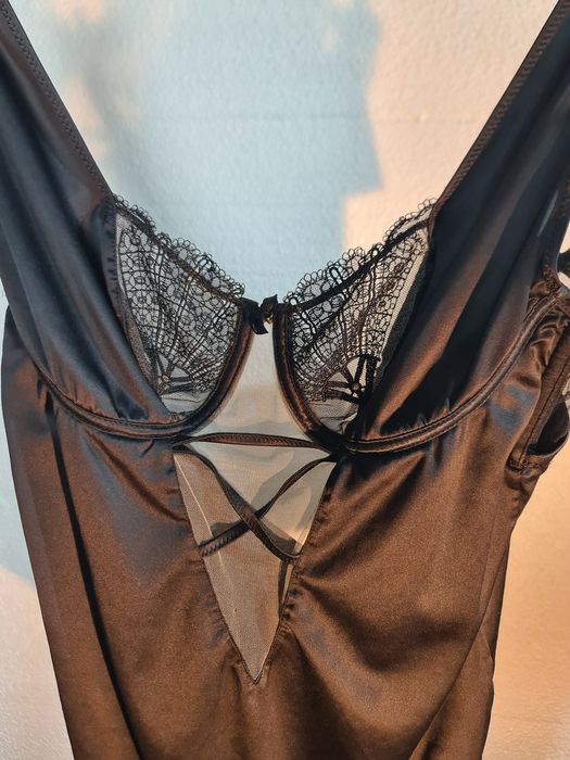 Body senhora preto rendado S