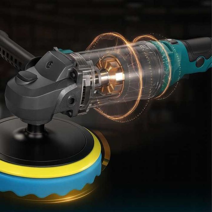 Polerka rotacyjna do auta 2600W filc gąbki regulacja