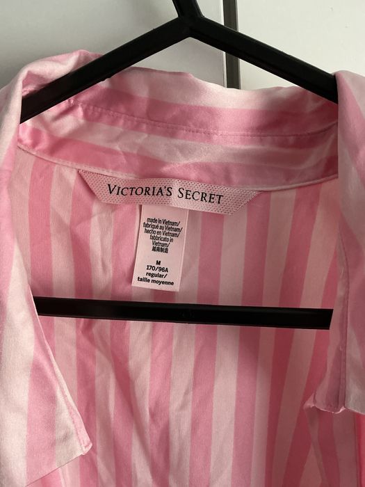 Zestaw piżama różowa w paski Victoria’s Secret