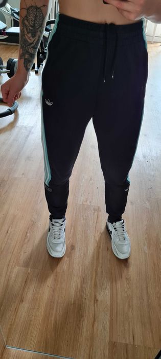 Dresy czarno turkusowe adidas