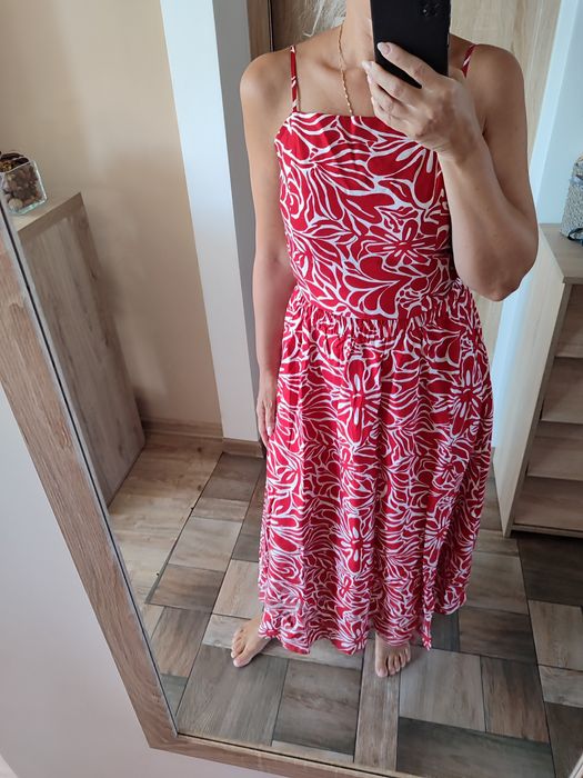 Sinsay komplet set wiskoza spódnica bluzka top S 36