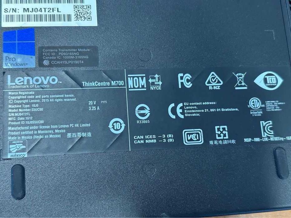 Lenovo ThinkCentre M700 Tiny | Core i5 • 8 GB RAM • 256 GB SSD