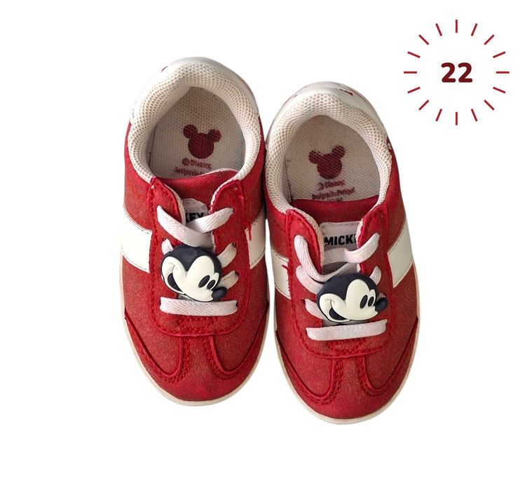 Zippy Red Mickey Sneakers 22