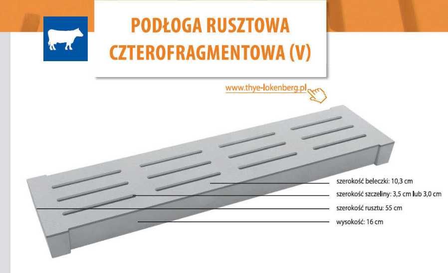 Ruszta betonowe dla bydła