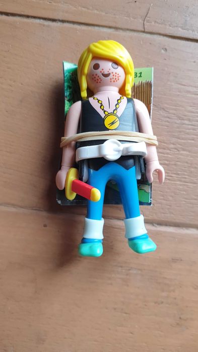 Boneco Playmobil que acompanhava o último livro do Astérix.