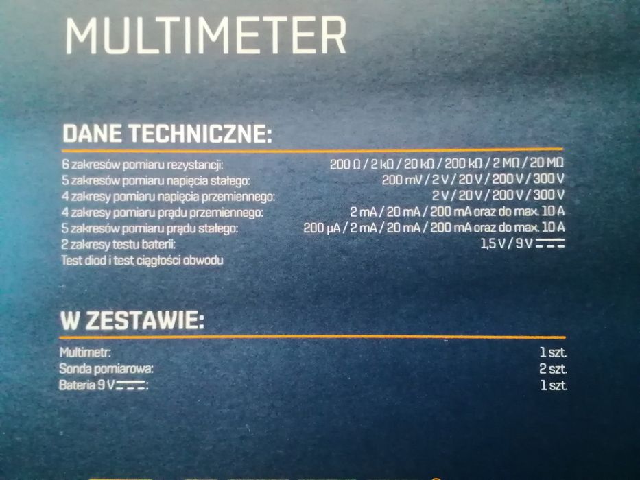 Multimetr Nowy nieużywany za 60%ceny