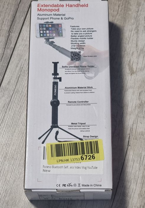 Foneso drążek do robienia zdjęć ze statywem  kijek do selfie