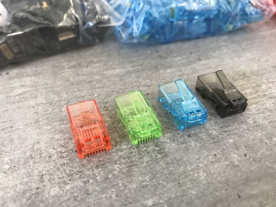 100 Шт Коннекторы RJ-45 коннектор cat 5e , сетевые для интернета ОПТ