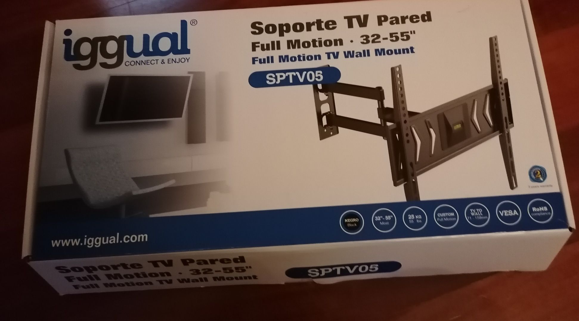 iggual SPTV05 Soporte TV 32-55 25Kg pared Full