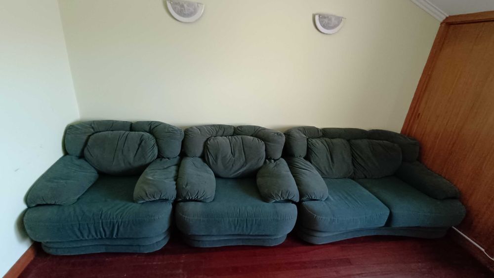 Sofá conjunto 3 , verde