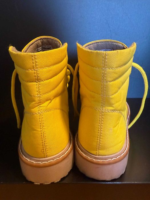 Żółte buty, trzewiki sznurowane, trapery z Kolumbii, rozm. 38