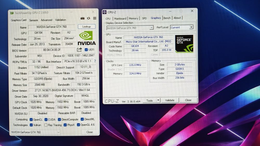 MSI GTX 760 2GB Twin Frozr