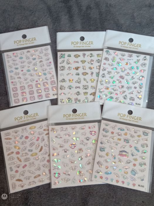 Zestaw naklejek na paznokcie cinnamoroll