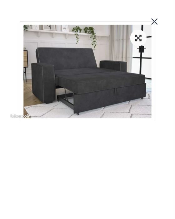 Vende-se sofá cama JAMES em napa preto