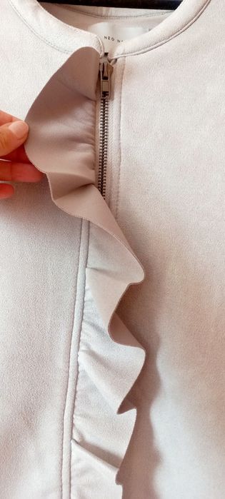 Elegancka kurtka wiosenna ramoneska z ozdobną falbanką Peek&Cloppenbug