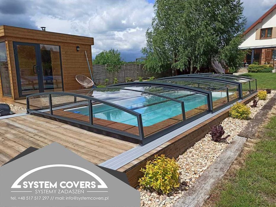 Zadaszenie basenowe, basenu, 370x790x80 cm , System Covers
