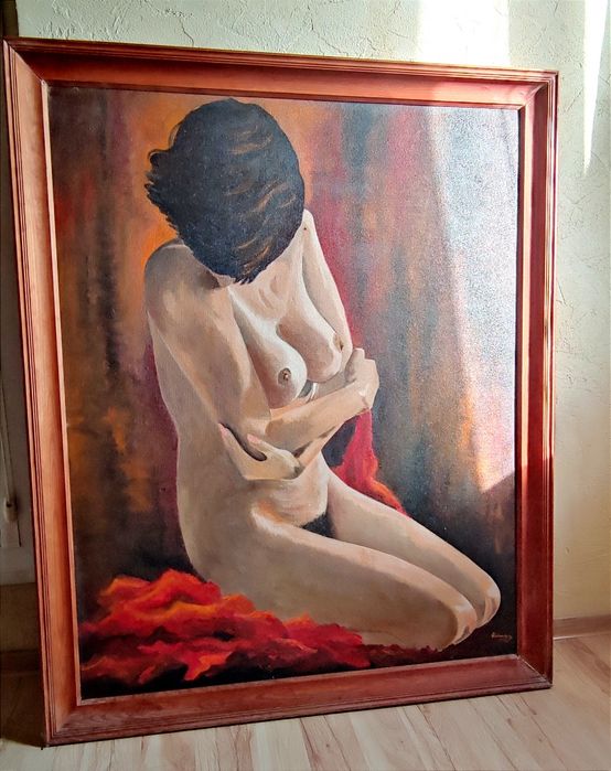 Duży obraz olejny 110/90 akt