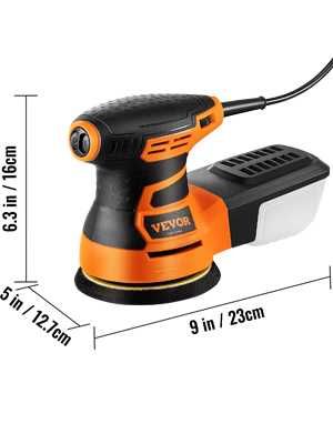 D91- Lixadeira Orbital VEVOR 350W Elétrica Rotativa 125mm 6 VELOCIDADE
