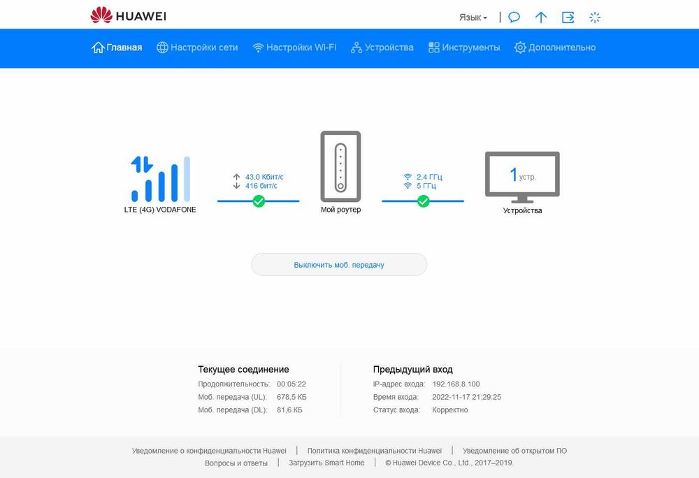 4G LTE CAT6 роутер с агрегацией частот HUAWEI B525 FixIMEI/TTL,300Мб/с