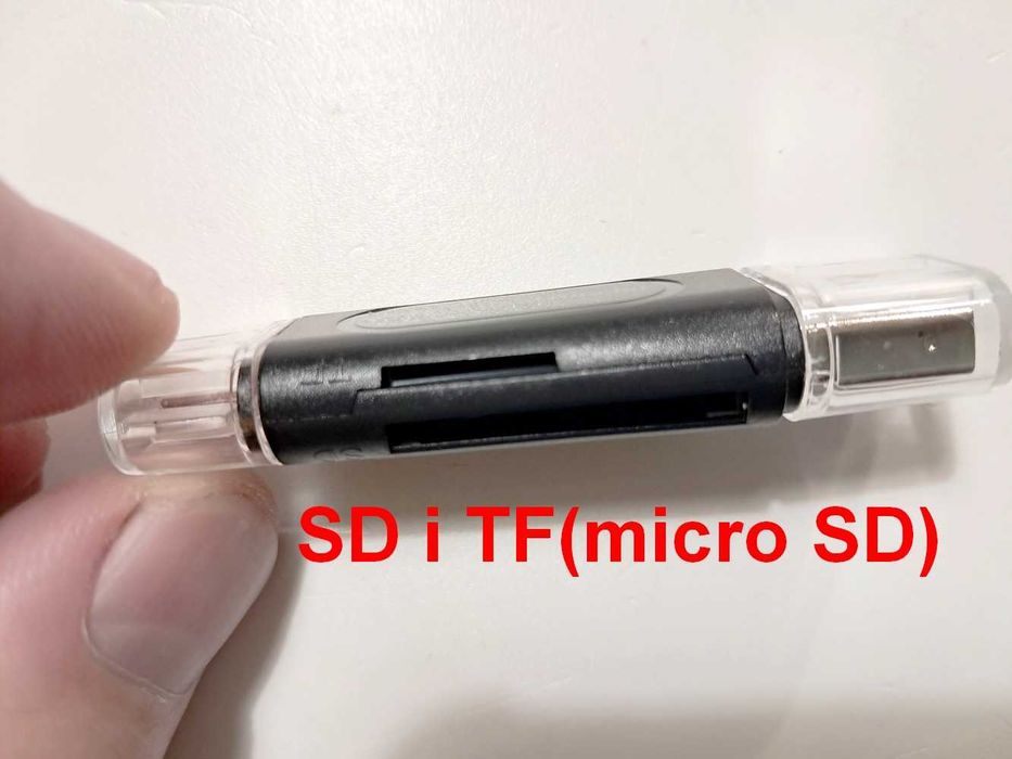 Praktyczny czytnik dla kart pamięci SD micro TF na złącze USB i USB-C