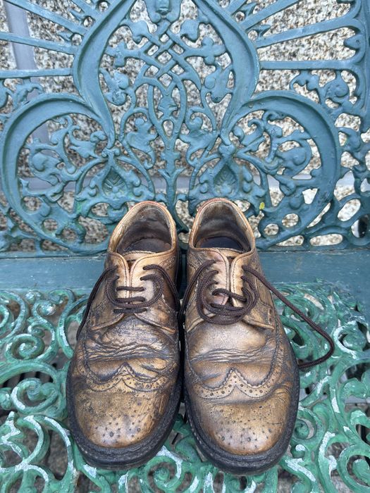 Sapatos clássicos em pele castanha estilo oxford