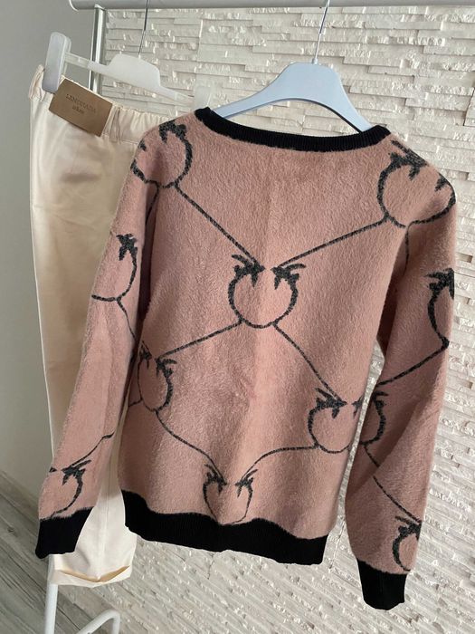 Sweterek - bluza pinko ala alpaka bardzo miły fango jaskółki