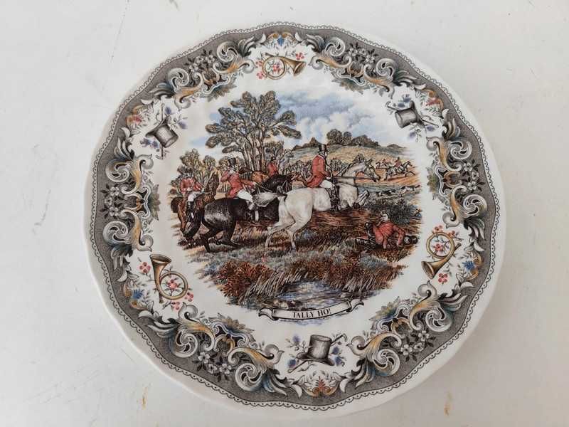 Prato porcelana alusivo à caça