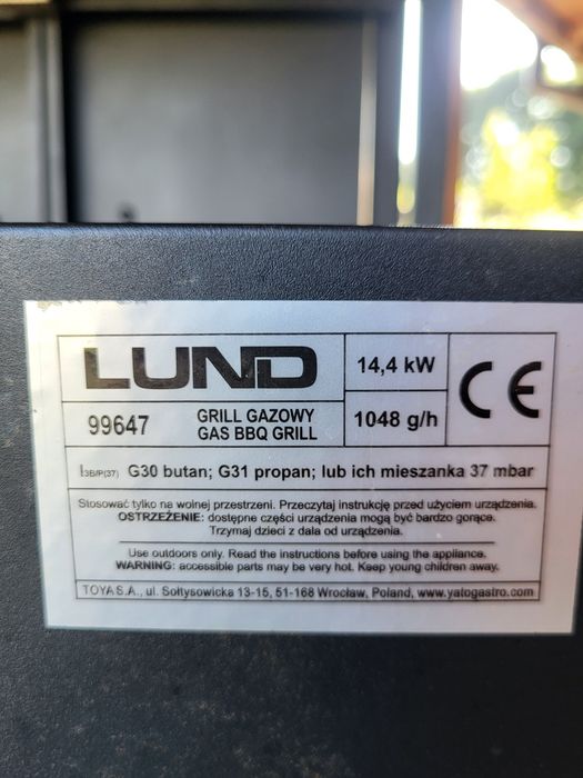 Grill gazowy LUND