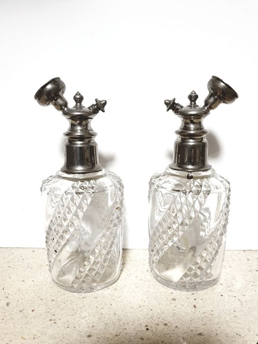 Pair of Rare Vintage Baccarat Perfume Bottles