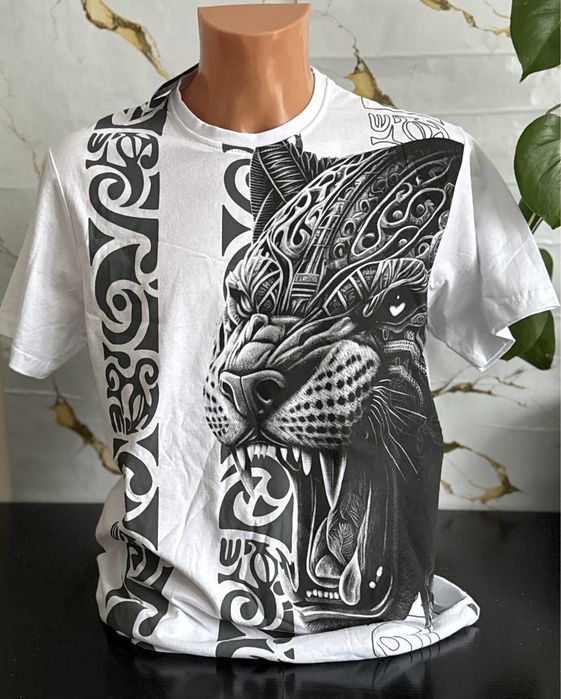 Modna koszulka męska T-shirt bawełna z nadrukiem  XXL – nowa