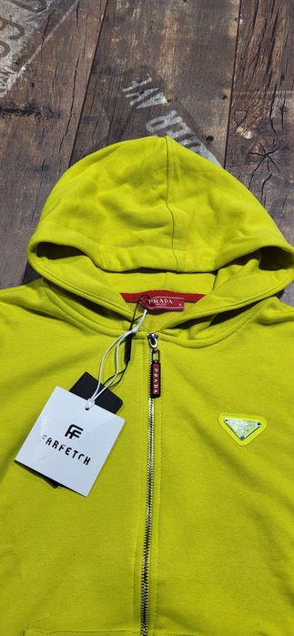 Żółta bluza damska zasuwana neon bawełna premium S M