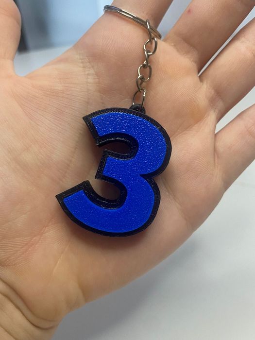 Brelok z numerem 0–99 | Dwukolorowy