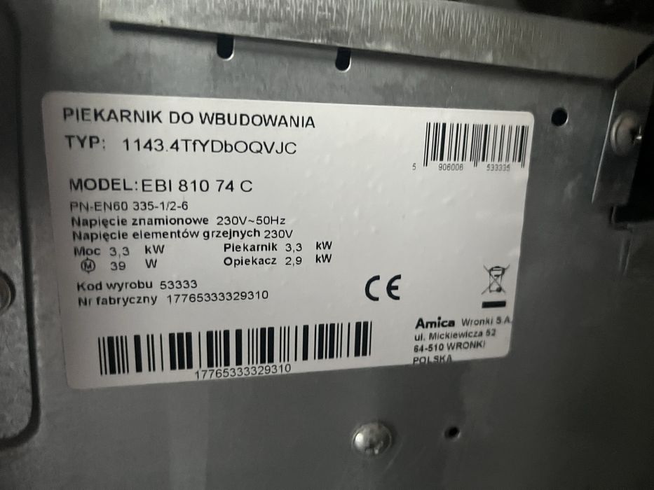Piekarnik Amica