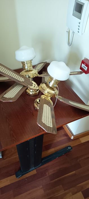 Ventoinhas vintage com luz tulipa