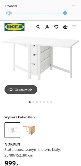 Stolik Ikea norden