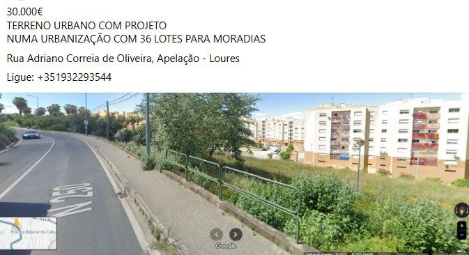 Vende-se Terreno — Camarate, Unhos E Apelação, Lisboa