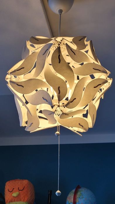 Lampa wisząca do pokoju dziecka nastolatka Ikea Ramsele biała