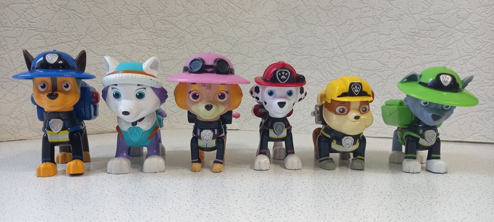 Фигурки Зума,Скай,Маршал,Крепыш,Рокки,Гонщик,Эверест Щенячий патруль