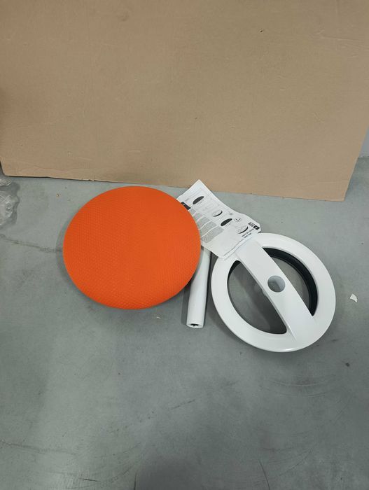 Topstar Stołek biurowy Sitness Bob aluminium biały pomarańczowy