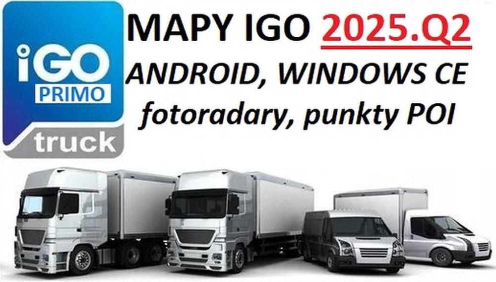 Igo Primo Truck 2025.Q2 mapy sierpień 2025 WinCe karta pamięci