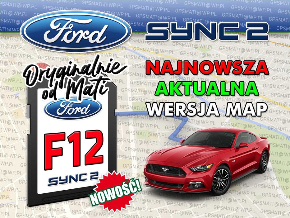 Karta MAPY do Ford Sync 2 II - wersja F12 nawigacja Kuga Mondeo Focus