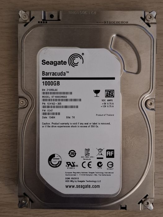 HDD Disco Seagate Barracuda 1TB 3.5" 7200rpm SATA III