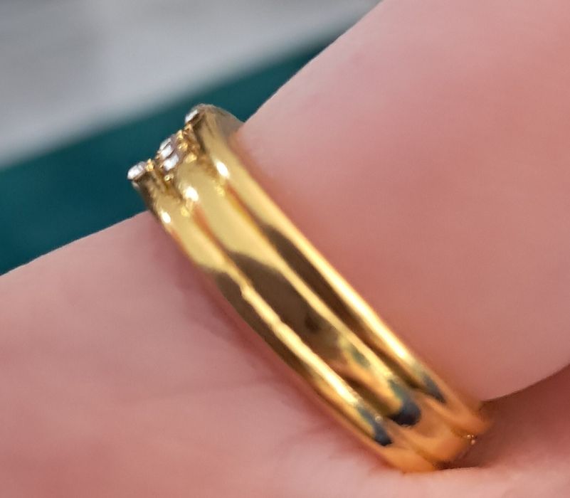 Pierścionek złoty złotopodobny rozm 9