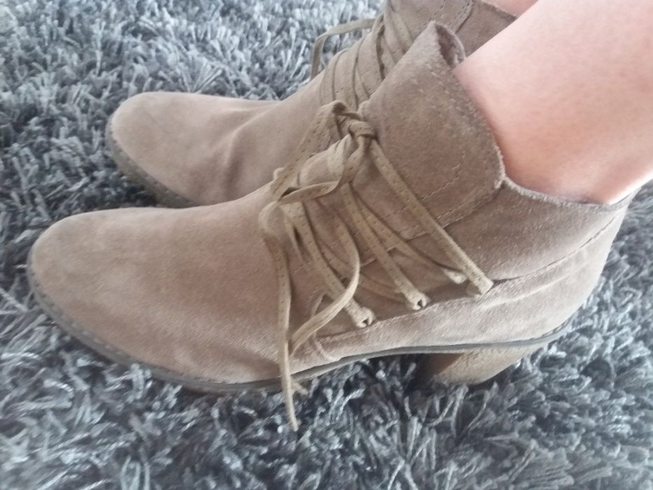 Skórzane botki rozm 41