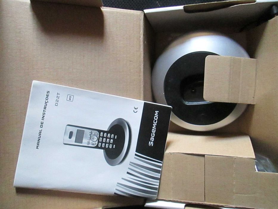 Telefone sem fios, novo, na caixa
