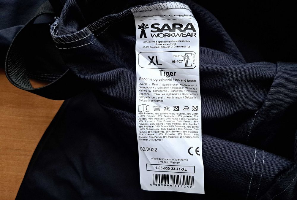 Spodnie robocze XL granatowe