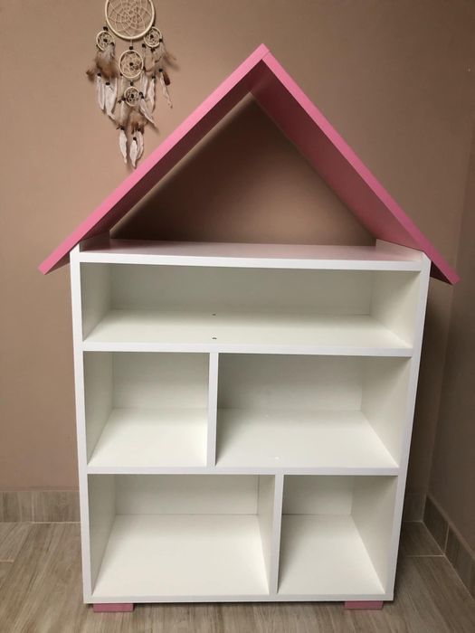 Domek dla dzieci bialo rozowy
