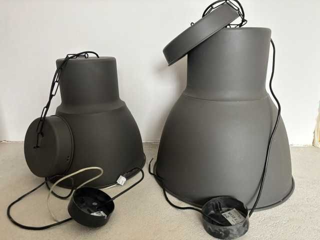 2 lampy loftowe sufitowe ciemno-szare